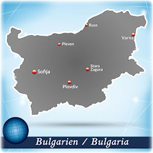 Eine Karte Bulgariens.